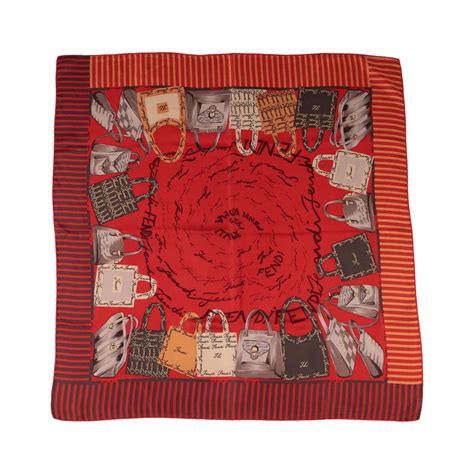 foulard di seta fendi vintage